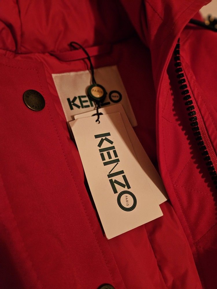 Kenzo Paris Long Parka with Fur