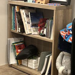 Light Beige Wood Book Shelf