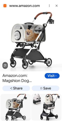 Magshion 2 in 1 pet stroller with detachable carrier and cleats pc dome