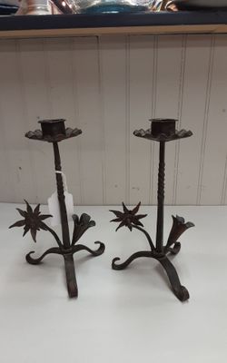 2 Custom Made Iron Candlestick- Located in Shelton