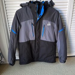 Kids Large Hooded Snow Ski Coat With Fleece Insert