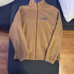 columbia brown fuzzy jacket