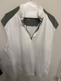 Nike Golf Tour Performance White Half Zip Tank Xxl 
