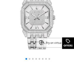 Men's Silver Diamond Bulova Watch