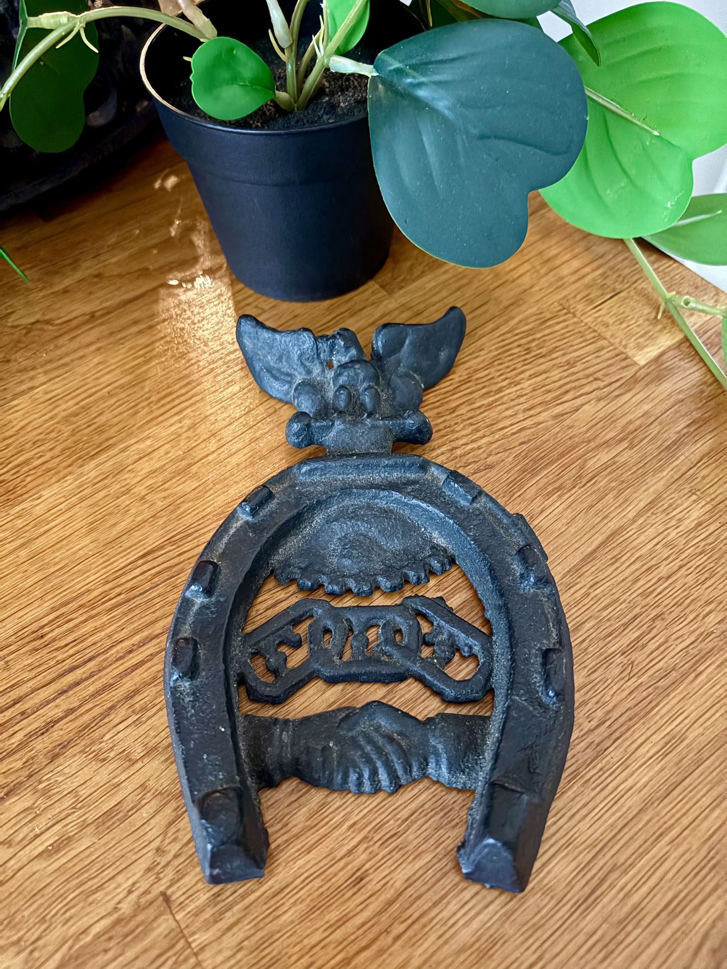 Vintage Cast Iron Independent Order of Odd Fellows (IOOF) Fraternal Organization Plaque