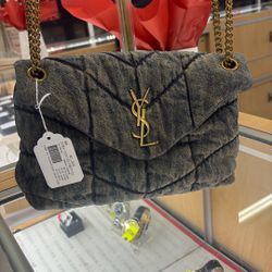 YSL Puffer Toy Bag Denim Ask For Ashley If Interested