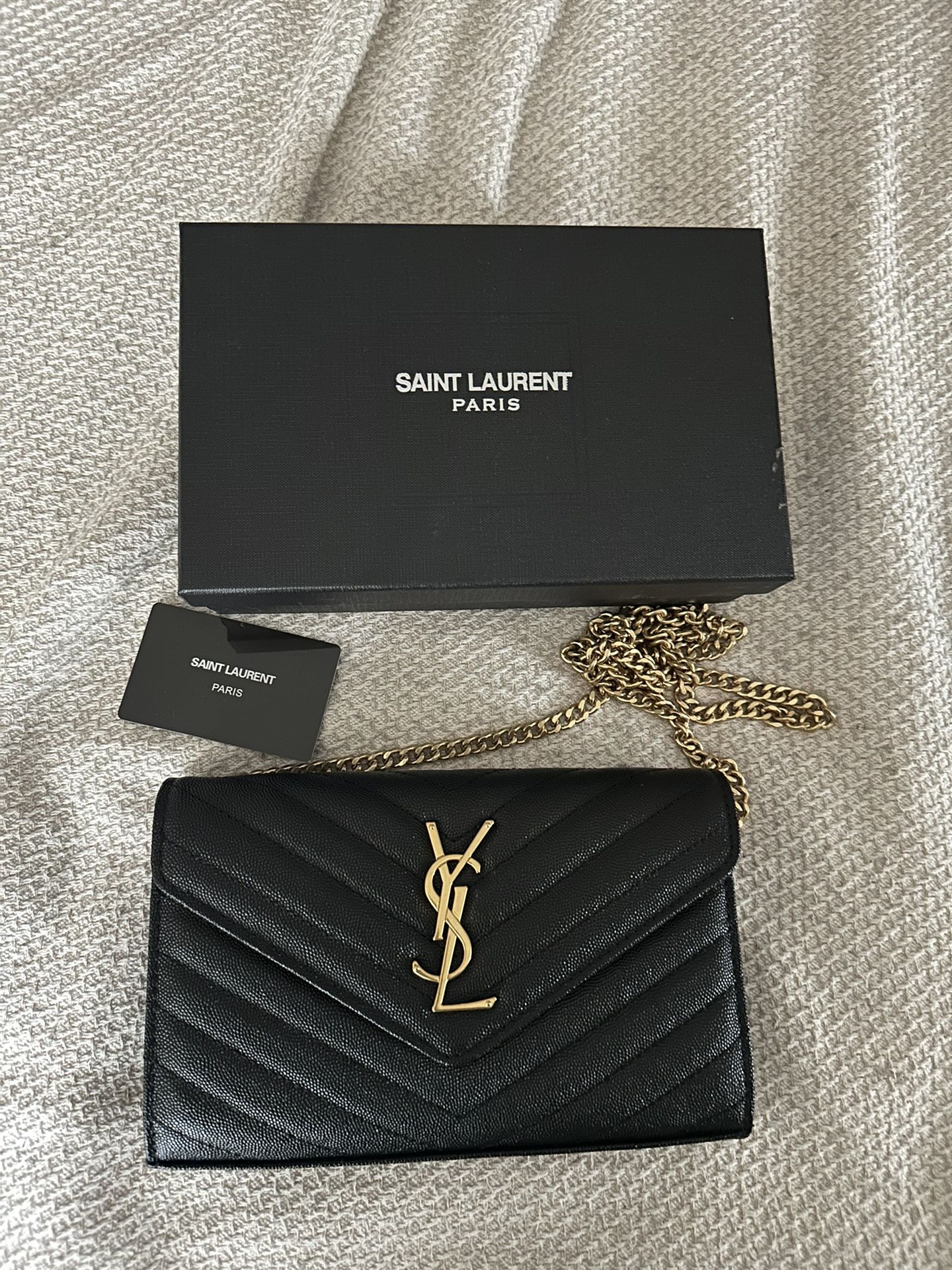 Black Gold Envelope Crossbody