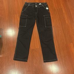 True Religion Jet Black Cargo pants