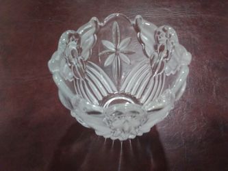Gorham Angels Of Peace Crystal Votive Candle Holder