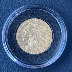 1908 $2.5 Gold Indian Quarter Eagle 1st Year Of Issue ! 