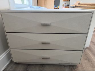 Pair of Oversized Designer 3 Drawer Nightstands, Bachelor Chests