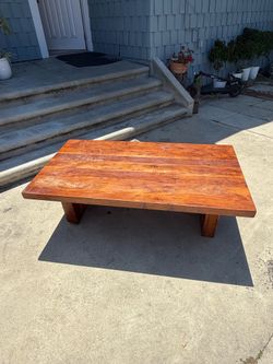 Wood coffee table