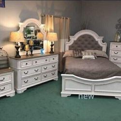 In Stock Available Ashley Realyn Bedroom Set (QB, Dresser, Mirror, Nightstand)