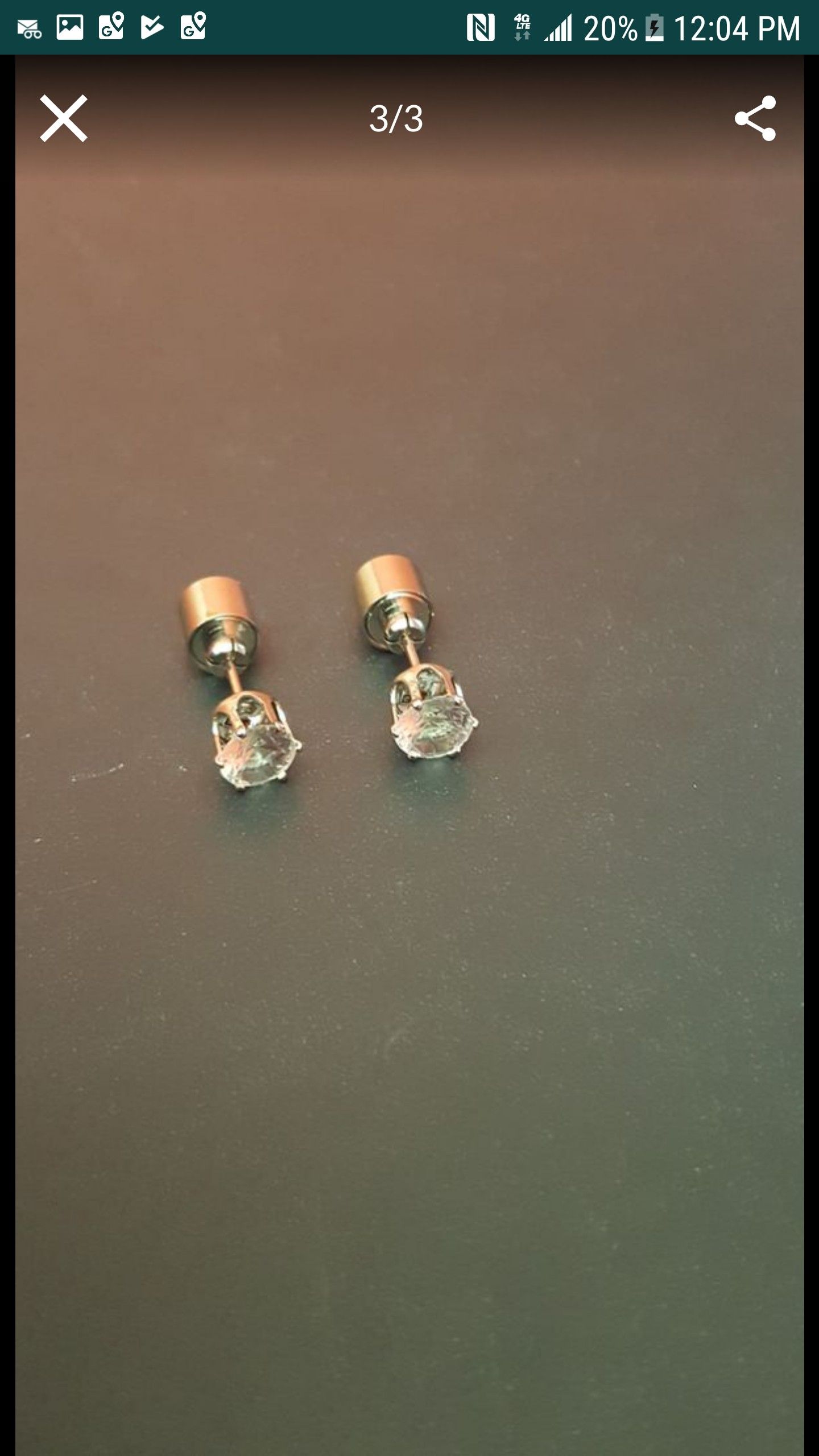 Orange LED Earring Studs