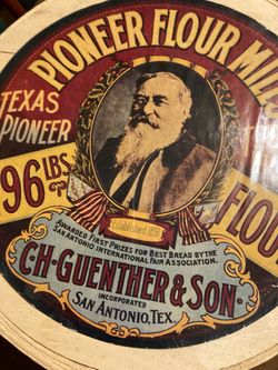$10-Pioneer Flour Mills Vintage Wooden Round Box