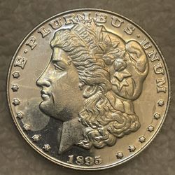 1895 Silver Plated Morgan Dollar 