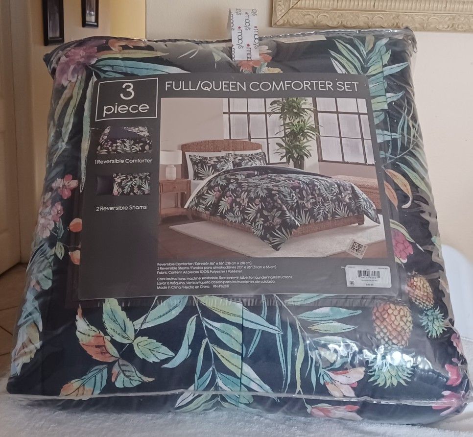 3 Piece Queen Comforter Set