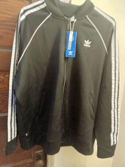 Adidas Black Tracktop SST PB Black Retro Zip Up Track Jacket