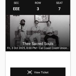 THEE SACRED SOULS 10/03/25  Two Tickets