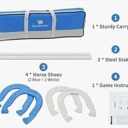Speed Armis Horseshoes Outside Game Set. Universal Size Lawn Horseshoe Outdoor GaUniversal Horseshoes Outdoor Game Set With Carrying Bag - Fun For All