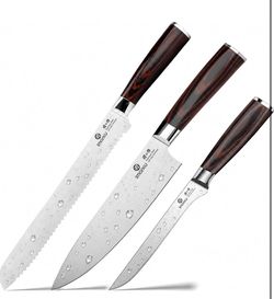New imarku 3-Piece Japanese Stainless Steel Kitchen Knife Set – Gift Box