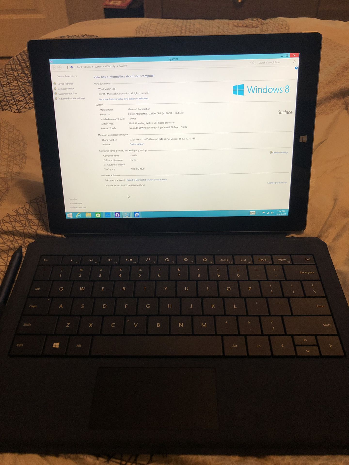 Surface Tablet 3 128gb with WiFi and 4G