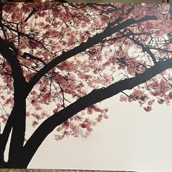 Large Japanese  Blossom Tree Painting