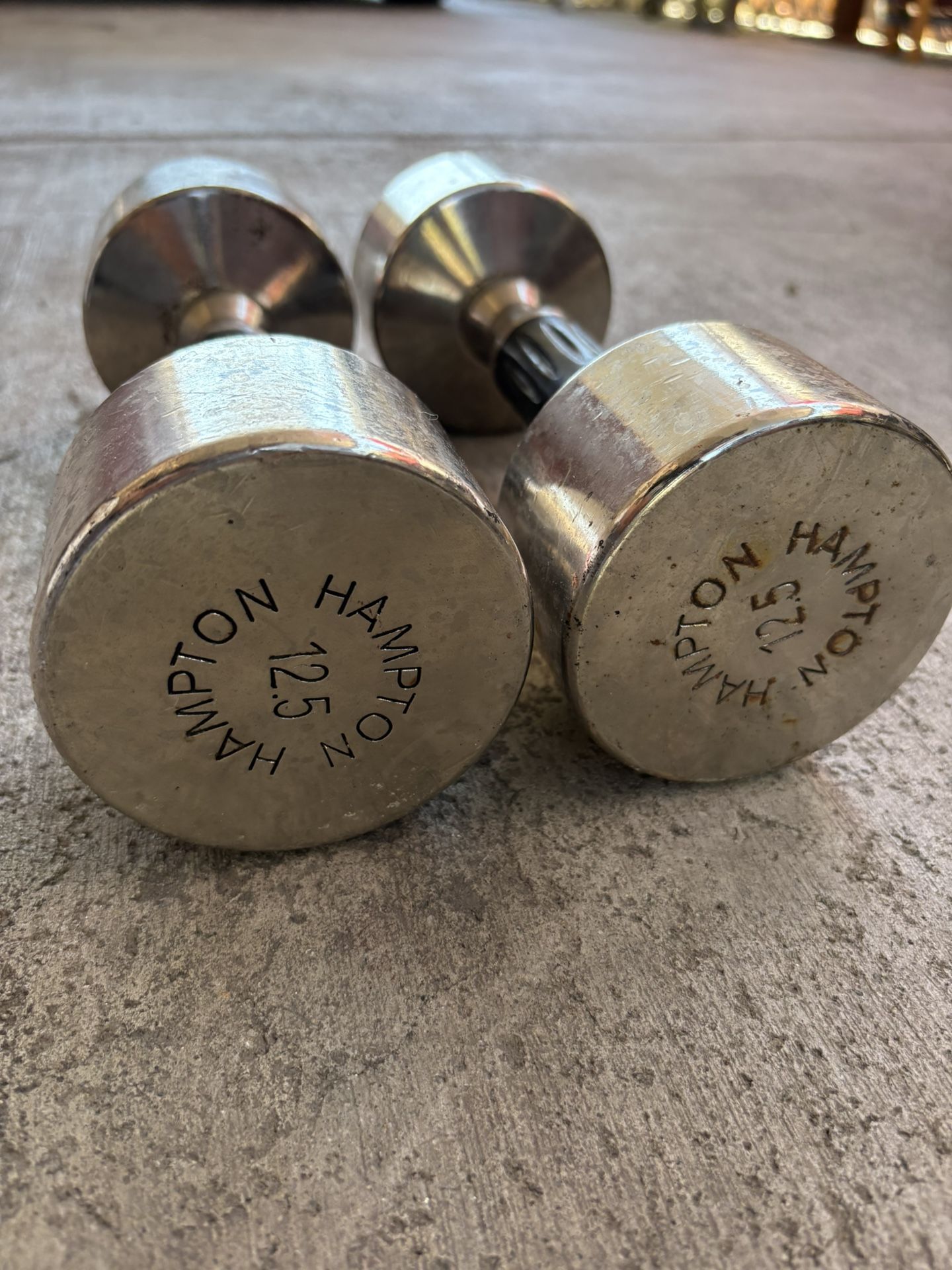 🔥12.5 LB Hampton Chrome Dumbbell Pair – GREAT DEAL 🔥