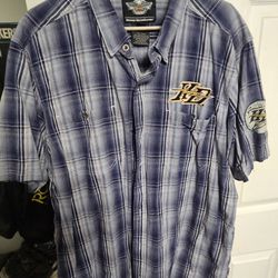 Harley Davidson Mens 3xl Short Sleeve Button Up Shirt