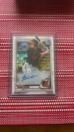 Gunnar Henderson 2020 bowman prospect auto