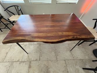 Solid wood dining table