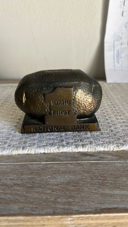 Vintage promotional bronce cooper potato coin bank