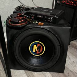 car system memphis sub and rockford amp