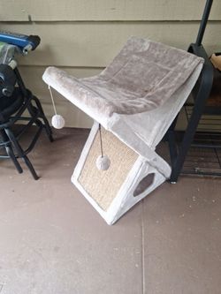 Folding cat condo % scratcher