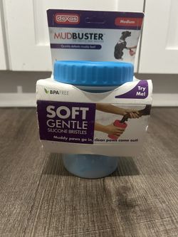 Dexas MudBuster Portable Dog Paw Cleaner, Medium, Blue - Premium Quality Pet Supplies and Accessories