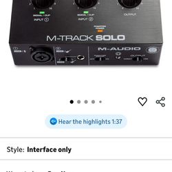 M-audio m-track solo