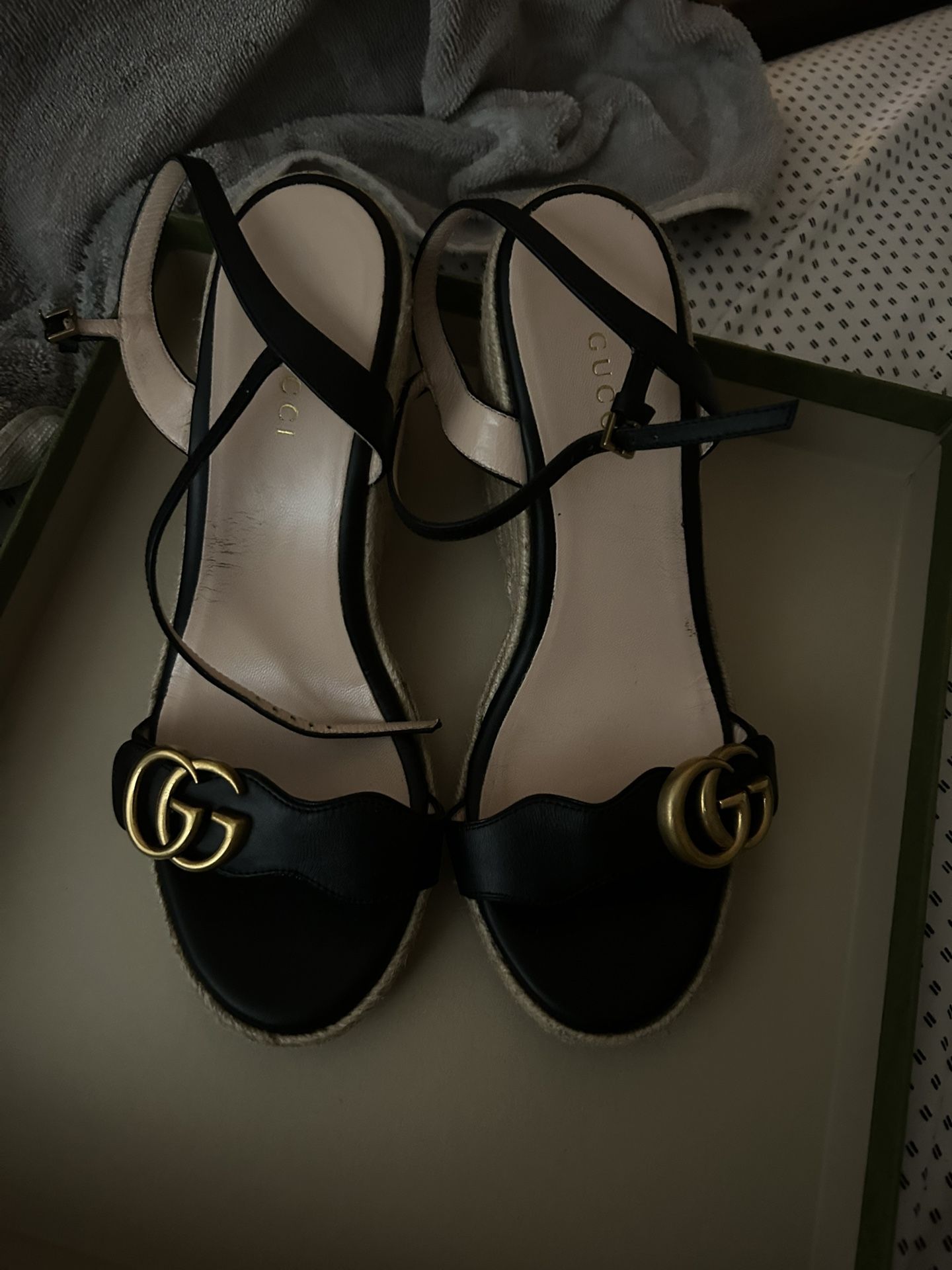 Gucci Women’s Aitana Espadrille Wedge Sandals 