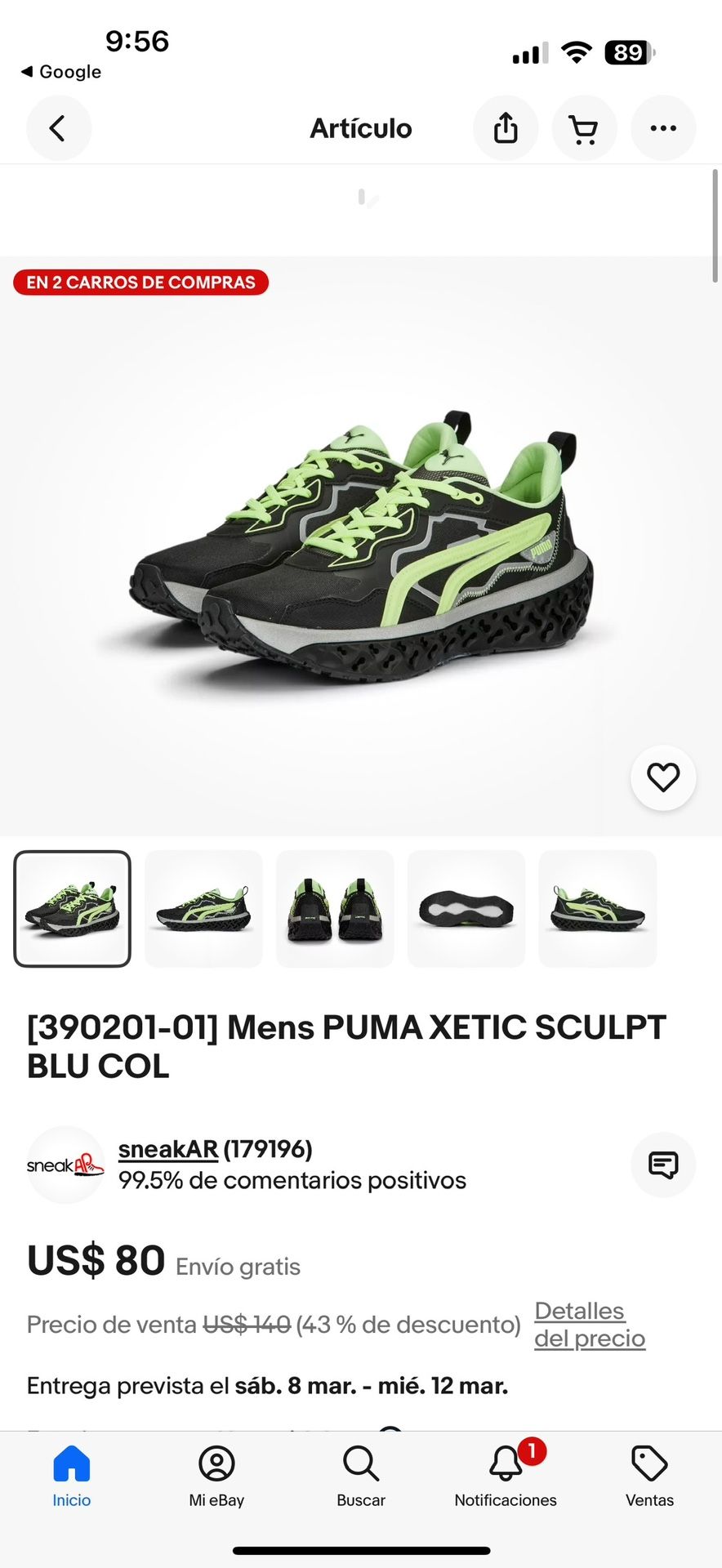 PUMA XETIC Sculpt Blue Collar "PUMA Black/Fast Yellow" Men's Shoe $35