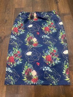 Women’s blue flower pencil skirt size 2x by nuggles #21