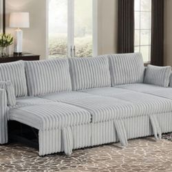 Brand New Light Grey Sectional Sofa Sleeper 
