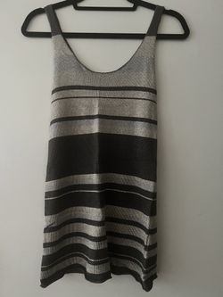 Vintage 1970s Metallic Stripe Tunic Top