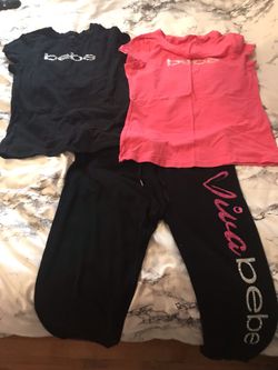 bebe T-shirt’s and Capri joggers