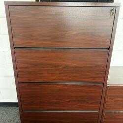 OFFICE/HOME FILE CABINET 4 DRAWERS LATERAL WOODEN FILE 