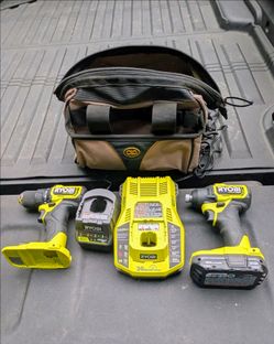 NEW Ryobi ONE+ HP Brushless Drill & Impact Set w/ Battery, Chargers & CLC Bag