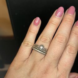 Pandora Princess Tiara Ring Set 