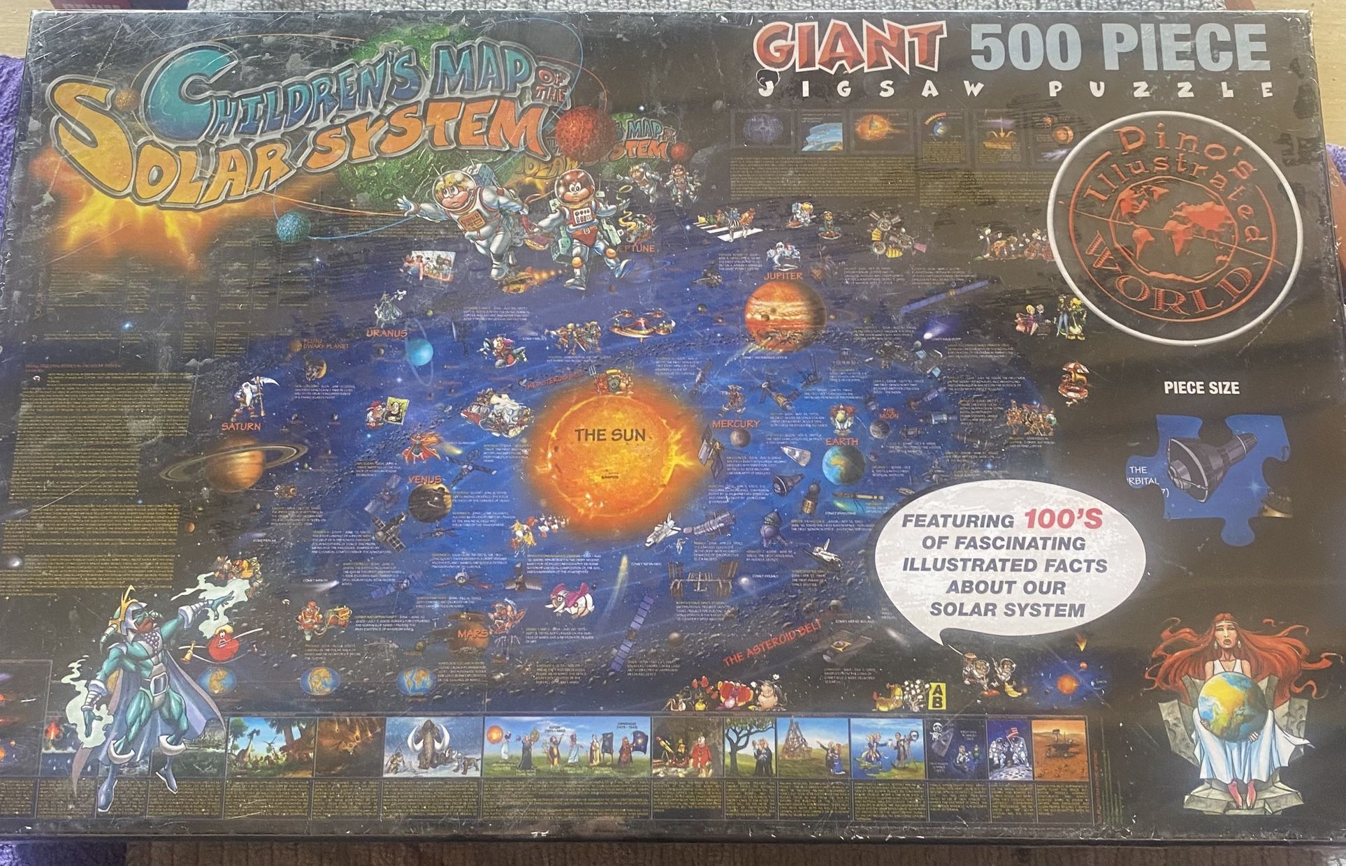 New Children's Map Solar System - Jigsaw Puzzle - 500 Pieces - 24" x 36" - New