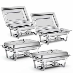 Chaffing trays with warmer