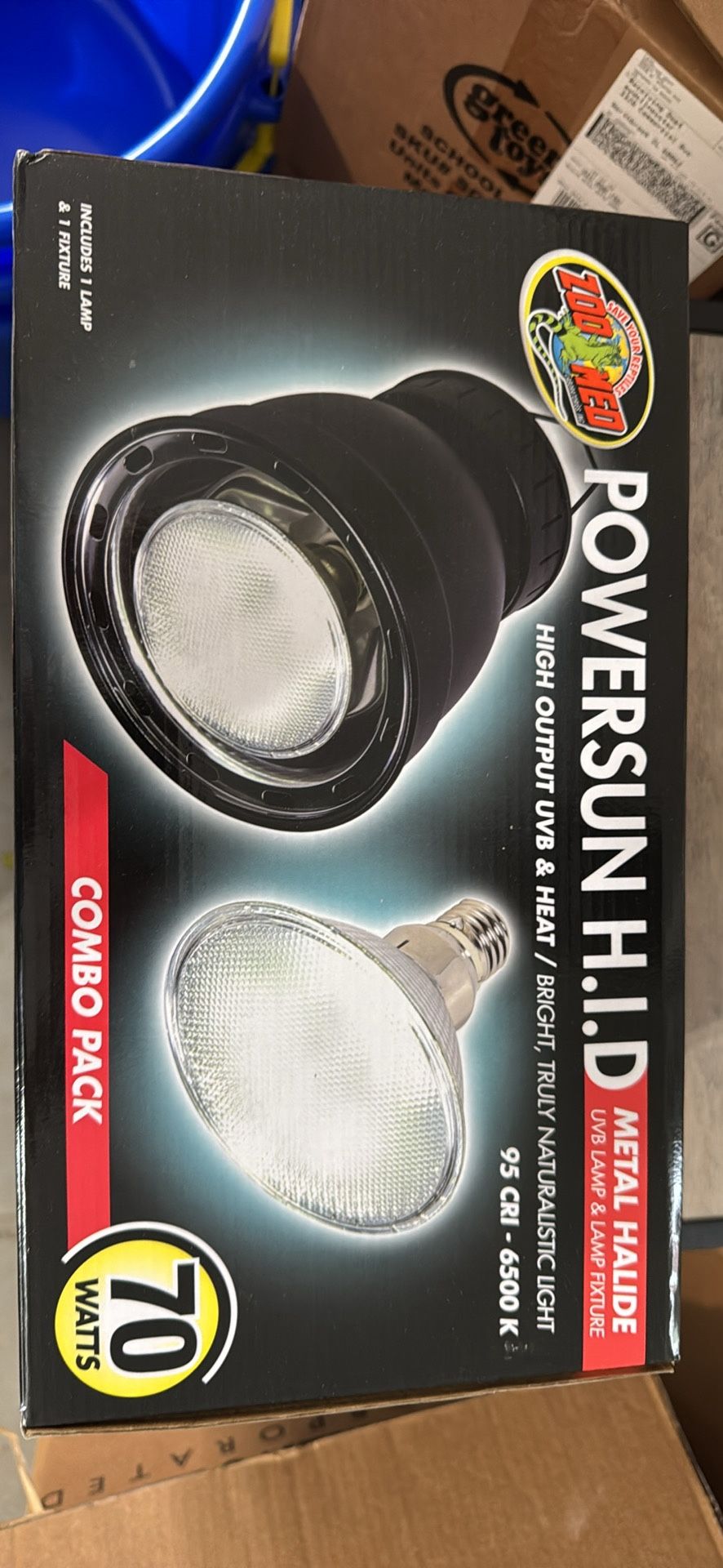 Zoo Med PowerSun H.I.D. Metal Halide UVB Lamp Combo Pack – 70W