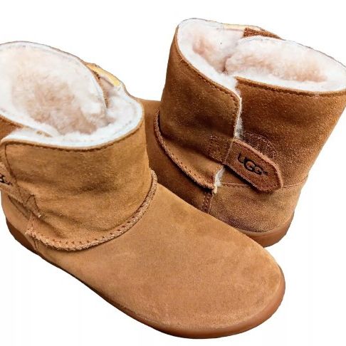 Ugg Chestnut Toddler Girls Keelan Shearling Boots US 12 Toddler Great Condition 