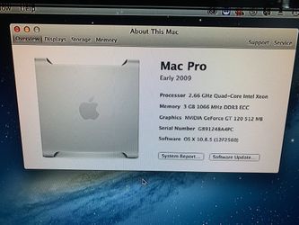 MAC PRO A1289 2.66QCX/3X1G/640/GT120/SD for Sale in Chardon MAC PRO A1289 2.66QCX/3X1G/640/GT120/SD for Sale in Chardon